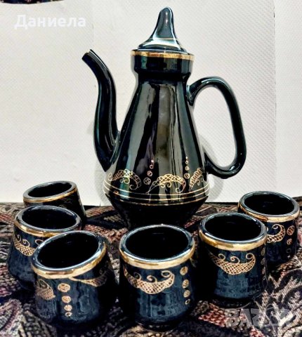 Керамичен сервиз за греяна ракия-Троянска керамика