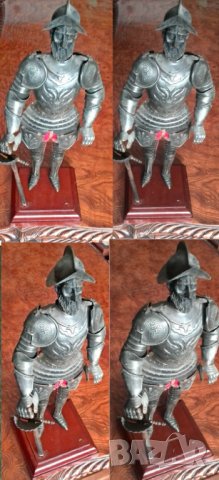 Голяма фигура на конкистадор от метал 42 См, снимка 8 - Колекции - 37374616