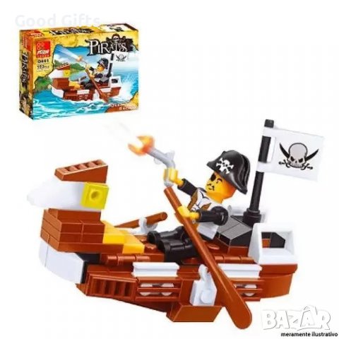 4 Модела Детски конструктори Пирати , 100+ части, снимка 4 - Конструктори - 38705545