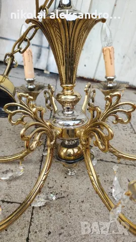 винтидж полилей месинг, снимка 4 - Антикварни и старинни предмети - 50236665