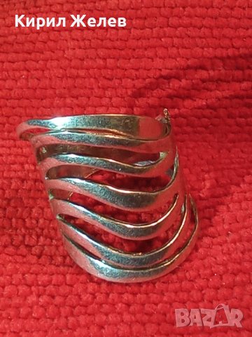 ЕФЕКТЕН АЖУРЕН МОДЕН СРЕБЪРЕН АРТ ПРЪСТЕН СРЕБРО 925 МАЙСТОРСКИ 36120