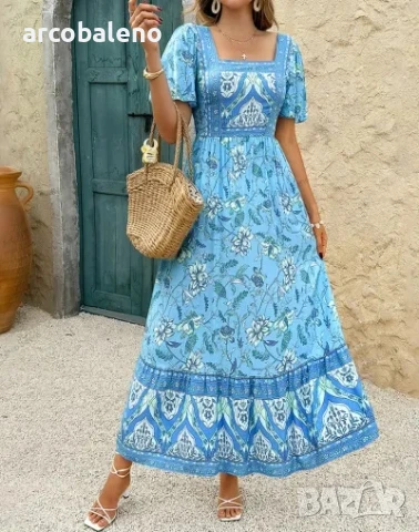 Дамска ежедневна рокля с А-силует, 5цвята , снимка 5 - Рокли - 50568533