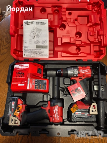 Milwaukee Kit 18V - Импактор и Перфоратор-Безчеткови + Куфар, снимка 2 - Куфари с инструменти - 52875261