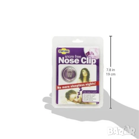 Устройство против хъркане Snore Free Nose Clip TV24, снимка 4 - Други - 50569880