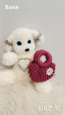 Ръчно плетено кученце, снимка 8 - Плюшени играчки - 50502592