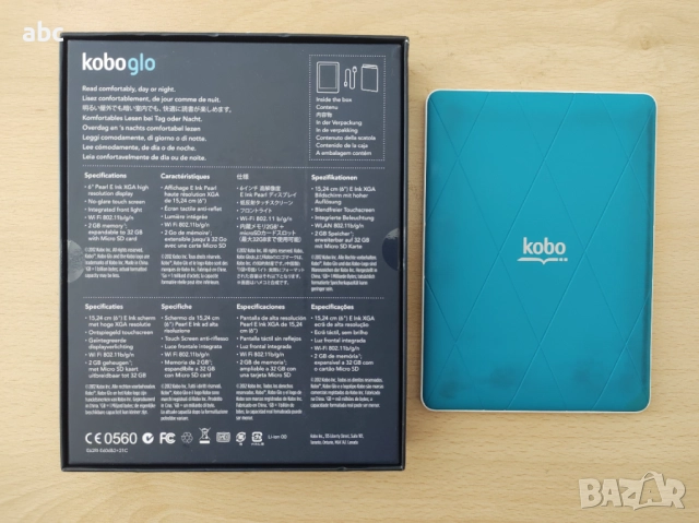 електронна книга Kobo Glo с подсветка четец за книги Кобо, снимка 2 - Електронни четци - 48762477