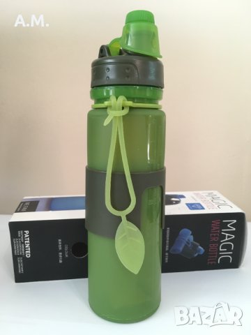 Силиконова бутилка (сгъваема) за туризъм и спорт Senbowe™, снимка 2 - Термоси - 43313289