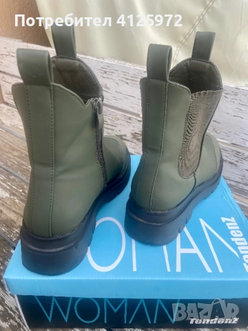 Дамски зелени боти Tendenz, 38 номер, снимка 3 - Дамски боти - 52048743