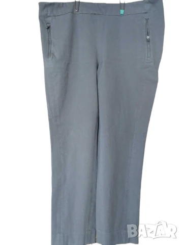 Дамски ежедневен панталон H&M, 94% памук, 6% еластан, Светлосив, 46