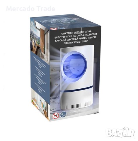 Електрически капан Mercado Trade, За насекоми, 5W, USB, Бял, снимка 5 - Други - 40645222