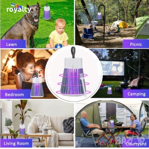 Преносима лампа срещу комари, с акумулаторна батерия, снимка 8 - Соларни лампи - 52121864