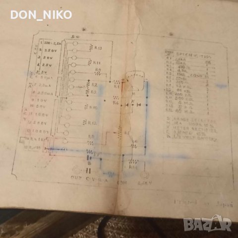 Японски Волт Мултитестер 1970 г, снимка 7 - Друга електроника - 44024746
