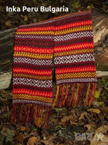 Перуански шал с вълна на алпака различни цветове, снимка 5 - Шалове - 42945727