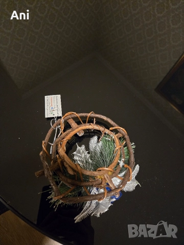 Декоративен малък венец РЪЧНА ИЗРАБОТКА, снимка 4 - Декорация за дома - 52776668