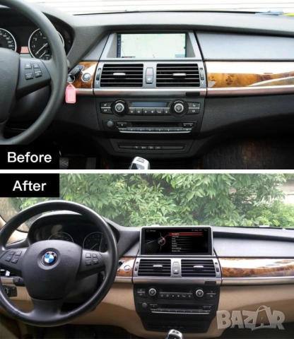Мултимедия за BMW X5 E70, X6 E71, CIC, Android, 10.25 инча, Навигация, Андроид, екран, досплей X5 X6, снимка 2 - Аксесоари и консумативи - 52585768