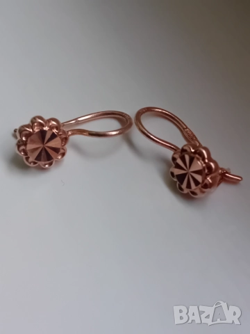 Антикварни руски златни обеци цветя