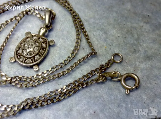 ФИГУРАЛЕН СКЪПОЦЕНЕН СРЕБЪРЕН МЕДАЛЬОН КОСТЕНУРКА СРЕБЪРНА ВЕРИЖКА КОЛИЕ РОДИРАНО СРЕБРО 925 47539, снимка 10 - Колиета, медальони, синджири - 49606084