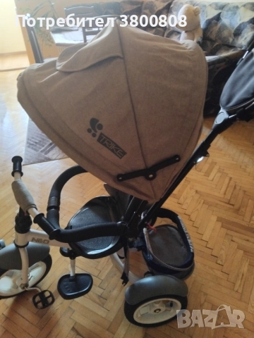 Детска запазена триколка,със свалящ сенник и управляваща дръжка., снимка 2 - Детски велосипеди, триколки и коли - 52431439