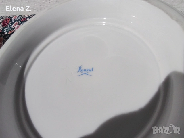 Голяма кашпа Herend - ръчно рисувана, снимка 9 - Декорация за дома - 52200588