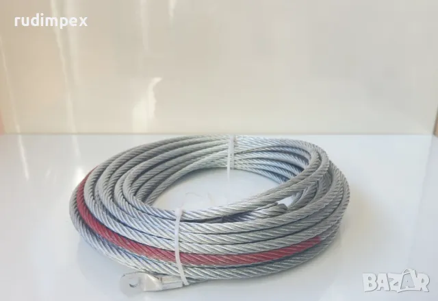 Стоманено въже за лебедка 9.5mm / 26 m, снимка 3 - Аксесоари и консумативи - 48819654