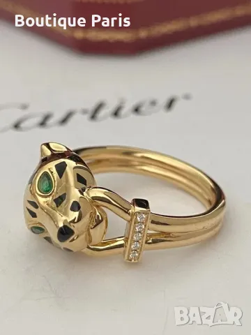 Cartier Panthere пръстен с мойсанити 