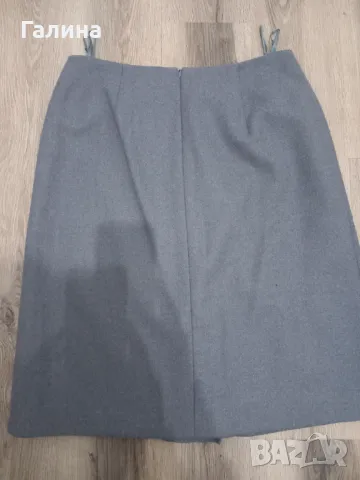 Сива вълнена пола, снимка 3 - Поли - 48394581