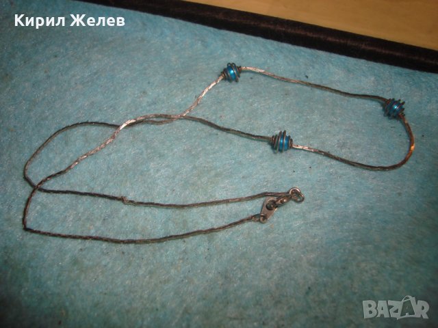 ПОСРЕБРЕНО БЕЛ ЕПОК СТИЛ НЕЖНО КОЛИЕ ГЕРДАНЧЕ 3121, снимка 4 - Колиета, медальони, синджири - 35309591