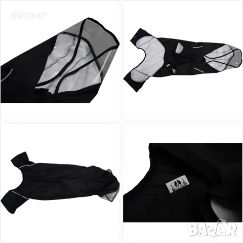 Пълно покритие Водоустойчив дъждобран за кучета със светлоотразителни елементи, тъмносин 4XL, снимка 3 - За кучета - 47332166