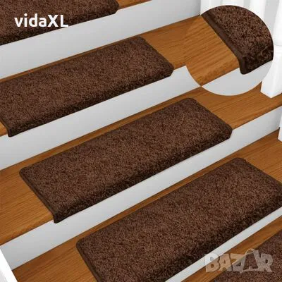 vidaXL Постелки за стъпала, 15 бр, 65x21x4 см, кафяви(SKU:134578), снимка 2 - Други - 49044706