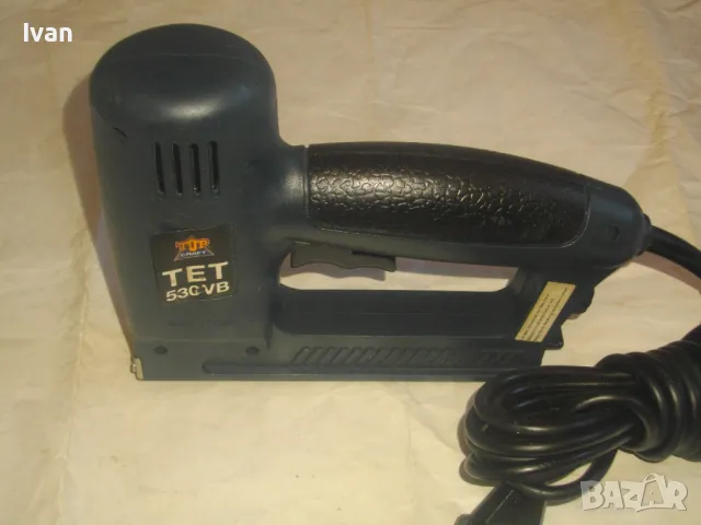 Немски Електрически Дърводелски Тапицерски ТАКЕР КОМБИНИРАН скоби пирони до 16мм ОТЛИЧЕН Top Craft , снимка 17 - Други инструменти - 47601706