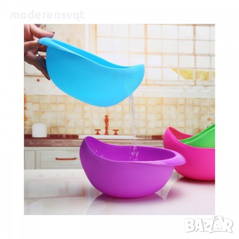 Удобна купа за измиване на ориз, снимка 3 - Прибори за хранене, готвене и сервиране - 37849837