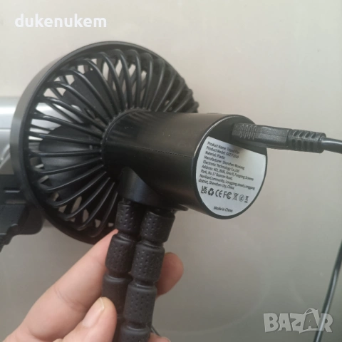 Акумулаторен вентилатор за количка – с клипс, 360° регулируем, водоустойчив, снимка 11 - Вентилатори - 53270299