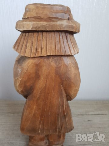 Стара дървена фигура, снимка 3 - Антикварни и старинни предмети - 43466814