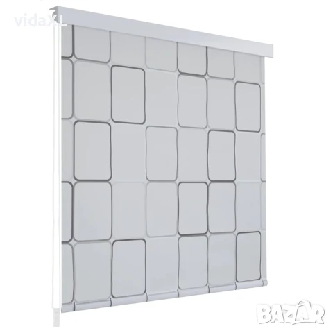 vidaXL Ролетна щора за баня, 80x240 см, квадрати(SKU:142847)