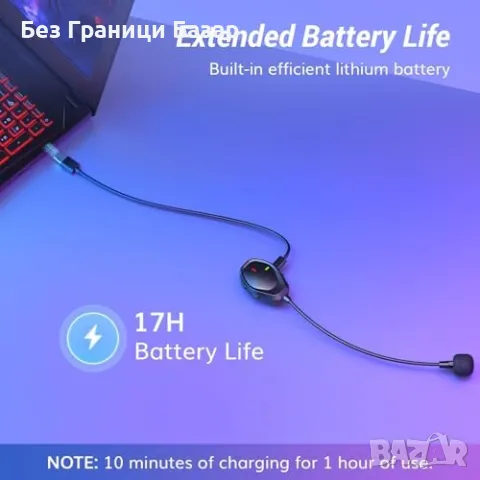 Нов Гейминг микрофон за конзоли и PC, универсална съвместимост, USB зареждане, снимка 5 - Микрофони - 48157918