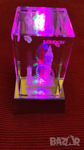 Кристално преспапие Лондон с осветление. , снимка 4 - Колекции - 39139439