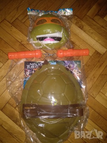 Коруба,маска и оръжия на костенурка нинджа, снимка 1 - Играчки за стая - 39412346