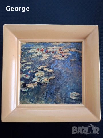 "Водни лилии" по Клод Моне, снимка 2 - Антикварни и старинни предмети - 53032724