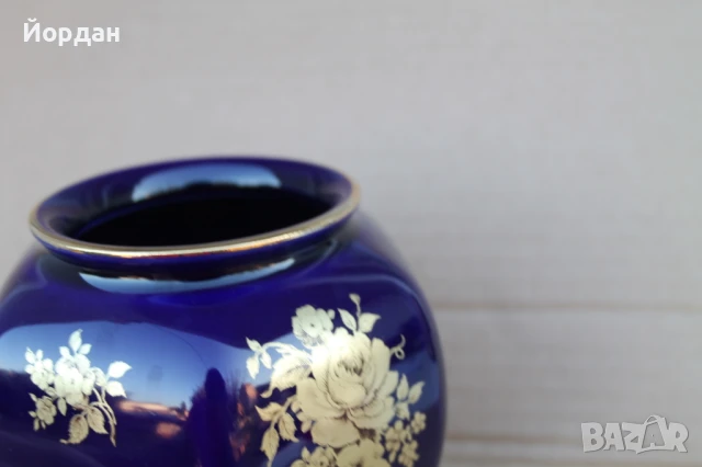 Немска ваза порцелан ''Cobalt'' , снимка 9 - Вази - 51392840