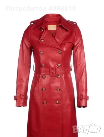 Дамско кожено манто, снимка 1