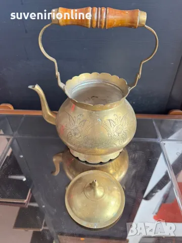 старинен месингов чайник , снимка 2 - Антикварни и старинни предмети - 49644343