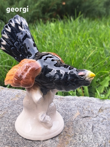 Стара немска порцеланова фигура глухар Katzhutte, снимка 4 - Колекции - 52097668