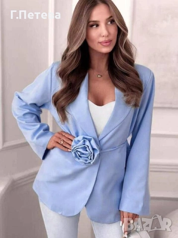 Дамско елегантно сако с роза, снимка 6 - Сака - 53556290