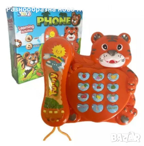 Музикален телефон Тигър – Образователна играчка за деца, снимка 5 - Други - 48434801