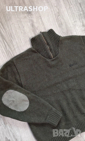 Harkila Мъжки ловен пуловер 100% Вълна, снимка 2 - Пуловери - 52877146