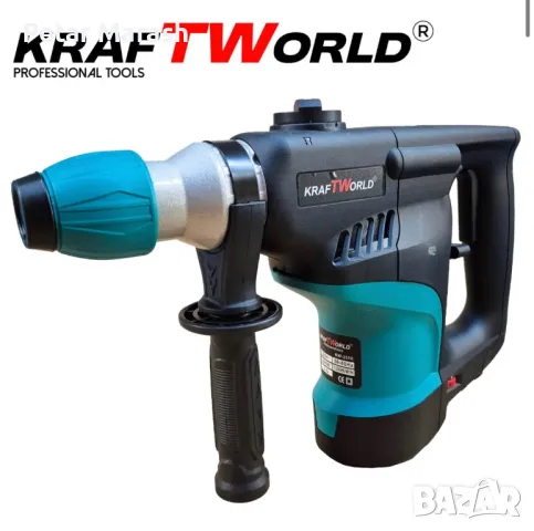 Мощен Ударен Къртач 2000W 5.5J KraftWorld за Тежки Задачи, снимка 2 - Бормашини - 50367137