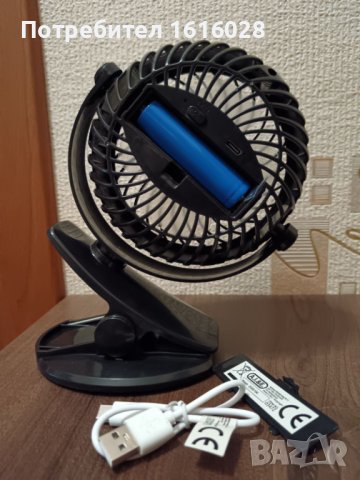 Компактен мини вентилатор с щипка и USB кабел KINZO., снимка 8 - Вентилатори - 43823766