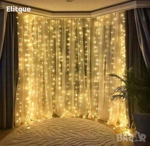 Коледна завеса от лампички , снимка 5 - Лед осветление - 52904364