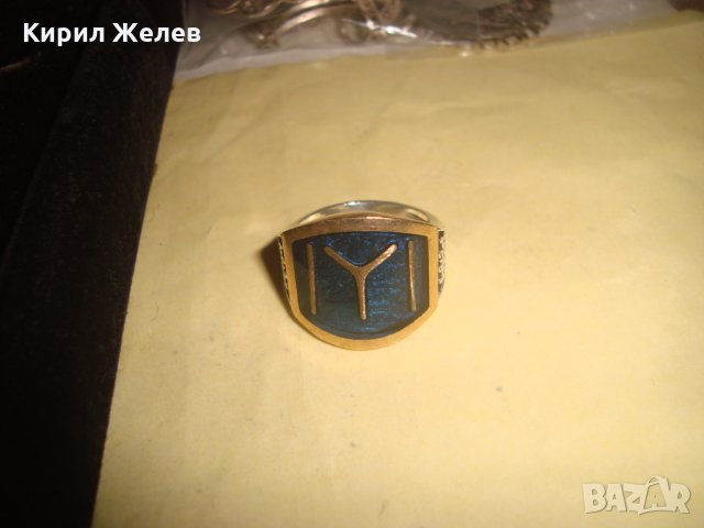 РУНА ЕМБЛЕМА на РОДА ДУЛО СРЕБЪРЕН ЕМАЙЛИРАН МАСИВЕН ПРЪСТЕН 925 СРЕБРО УНИКАЛЕН ПРАБЪЛГАРСКИ 22708, снимка 14 - Пръстени - 33135172