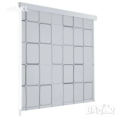 vidaXL Ролетна щора за баня, 80x240 см, квадрати(SKU:142847), снимка 1 - Щори - 48122061